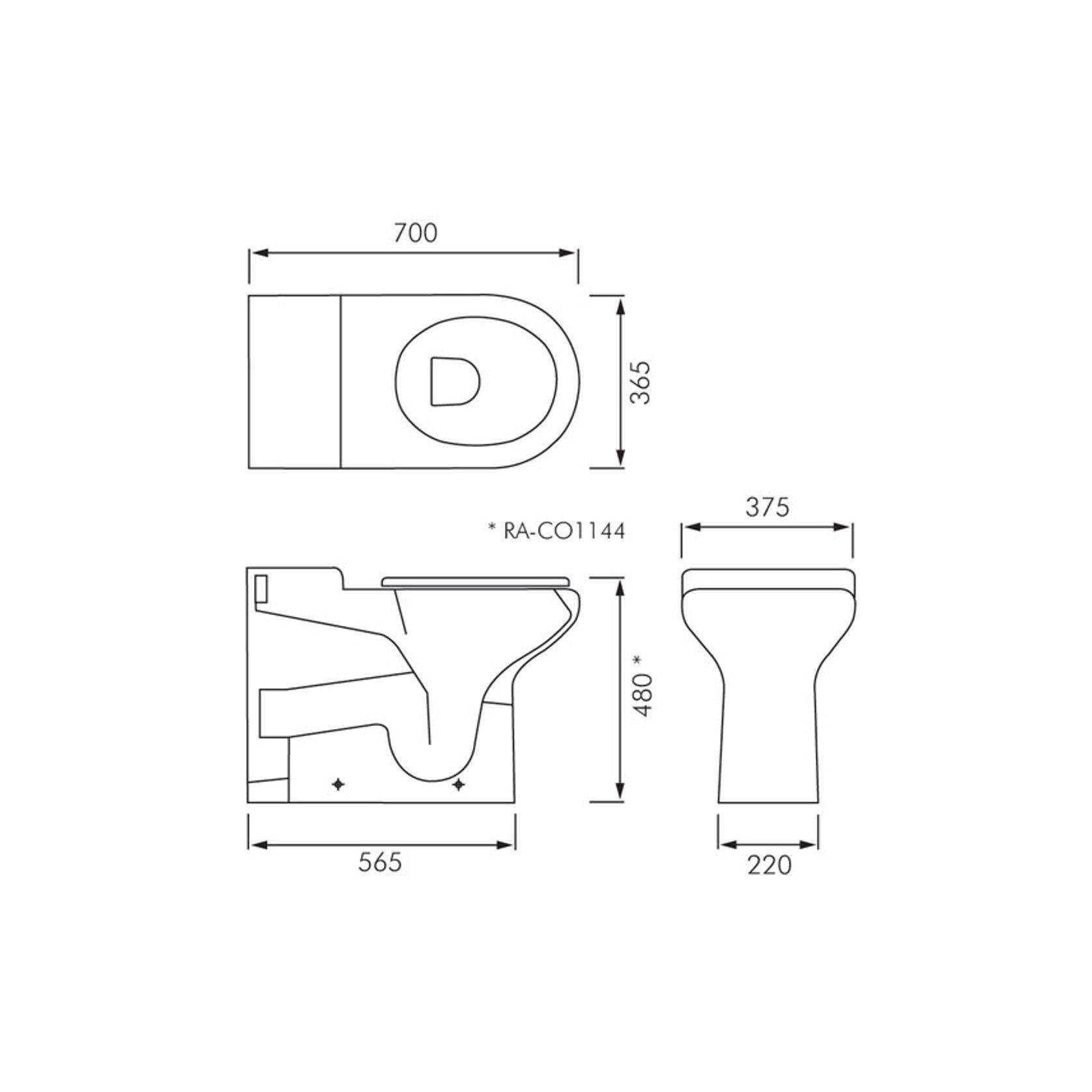 RAK Compact Accessible Wall Faced Toilet Pan gallery detail image