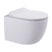 Luci Wall Hung Pan Slim Seat Rimless Gloss White gallery detail image