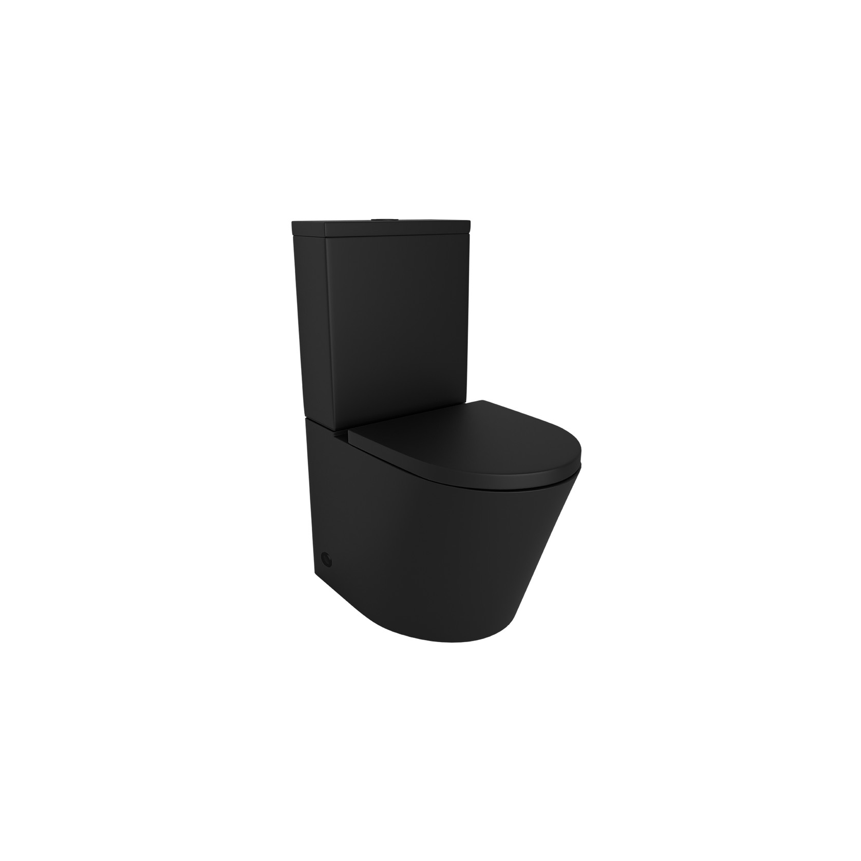 Vivo Toilet Suite with Thick Seat Matte Black gallery detail image