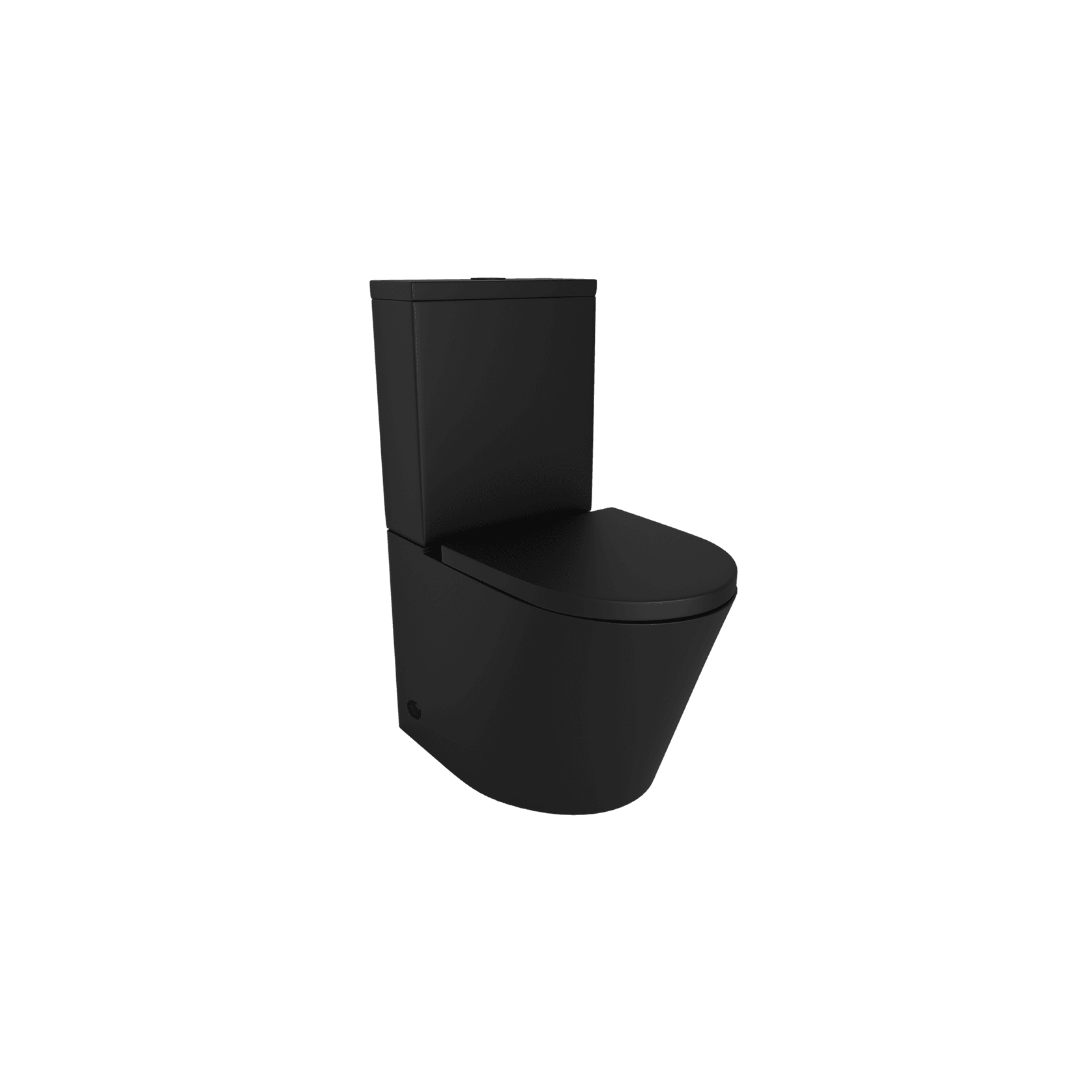 Vivo Toilet Suite with Thick Seat Matte Black gallery detail image