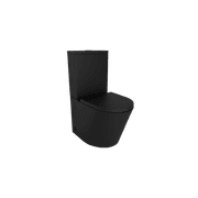 Vivo Toilet Suite with Thick Seat Matte Black gallery detail image