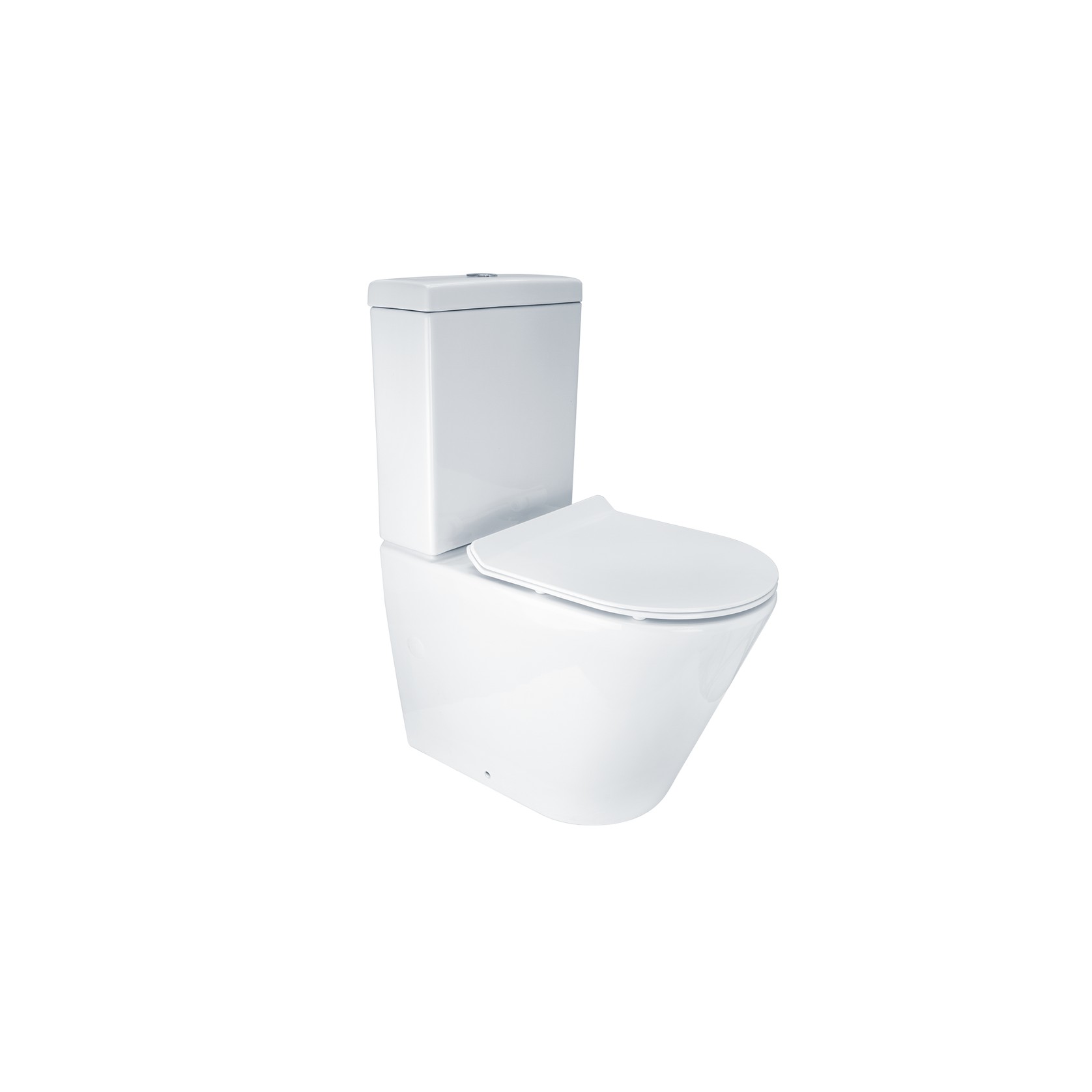 Vivo Toilet Suite with Slim Seat Gloss White gallery detail image