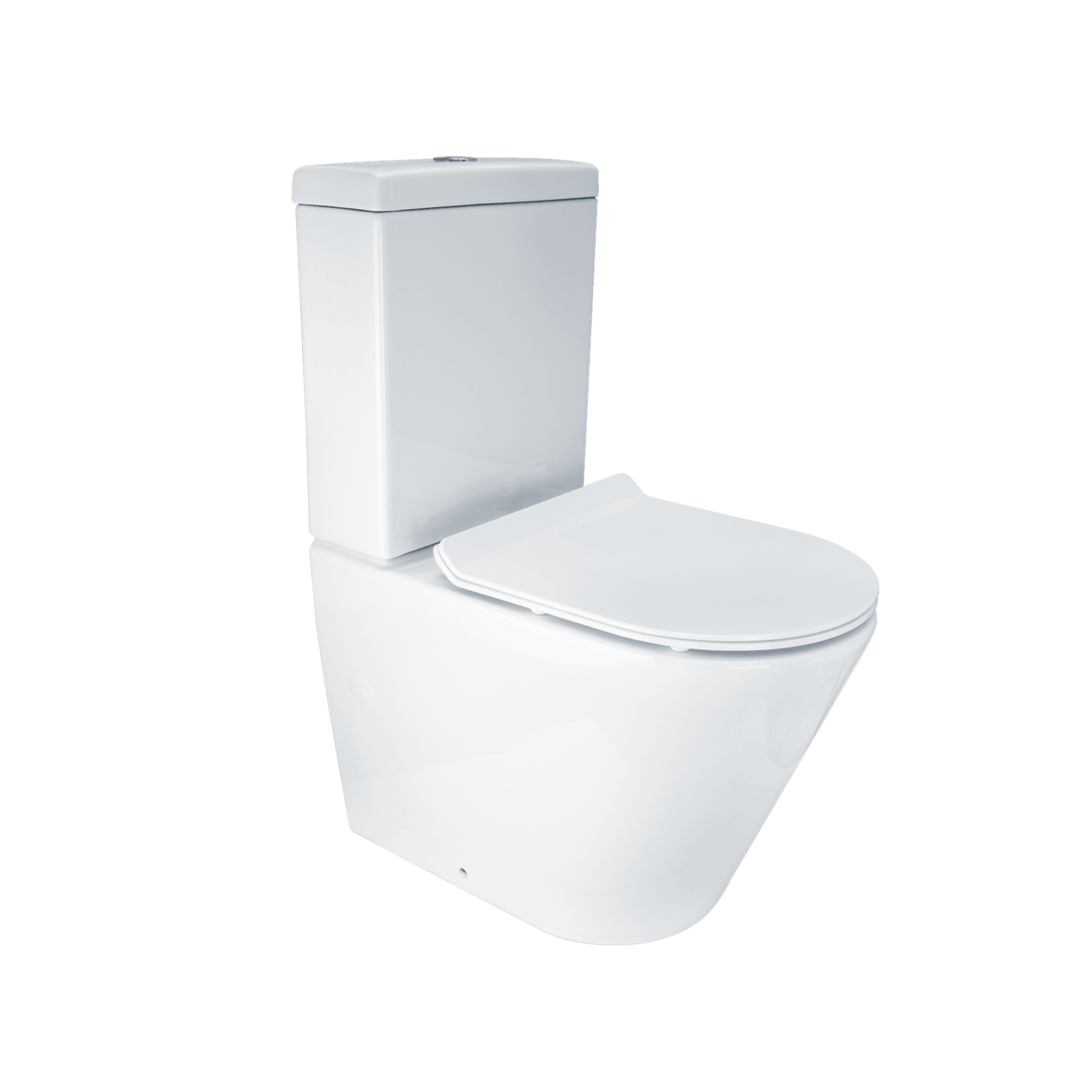 Vivo Toilet Suite with Slim Seat Gloss White gallery detail image