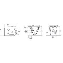 Vivo Floor Mounted Pan Thick Seat Rimless Matte Black gallery detail image