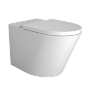 Vivo Floor Mounted Pan Thick Seat Rimless Gloss White gallery detail image