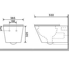 Vivo Wall Hung Pan Slim Seat Rimless Gloss White gallery detail image