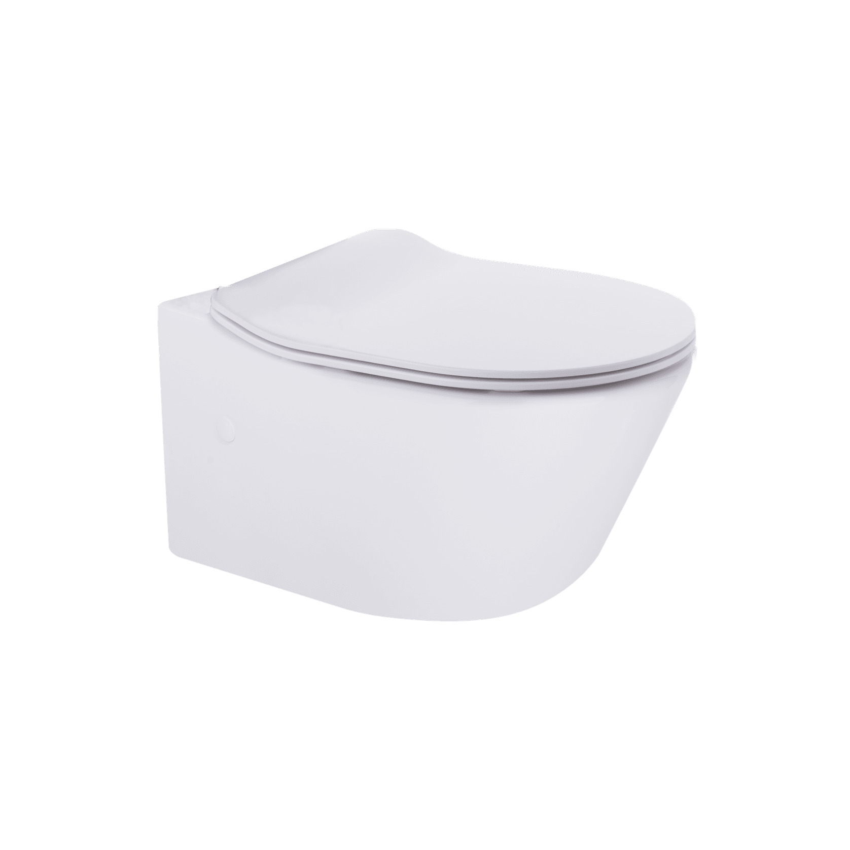 Vivo Wall Hung Pan Slim Seat Rimless Gloss White gallery detail image