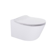 Vivo Wall Hung Pan Slim Seat Rimless Gloss White gallery detail image