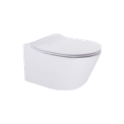 Vivo Wall Hung Pan Slim Seat Rimless Gloss White gallery detail image