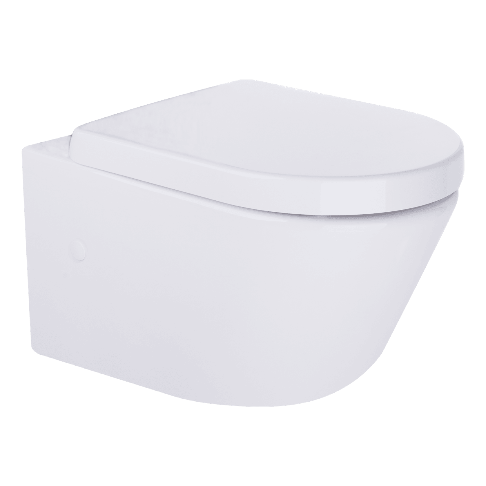 Vivo Wall Hung Pan Thick Seat Rimless Gloss White gallery detail image