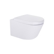 Vivo Wall Hung Pan Thick Seat Rimless Gloss White gallery detail image