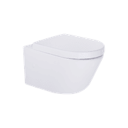 Vivo Wall Hung Pan Thick Seat Rimless Gloss White gallery detail image