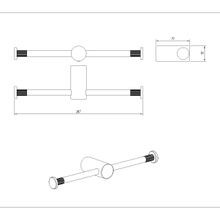 Caddence Double Toilet Paper Holder Brushed Brass gallery detail image