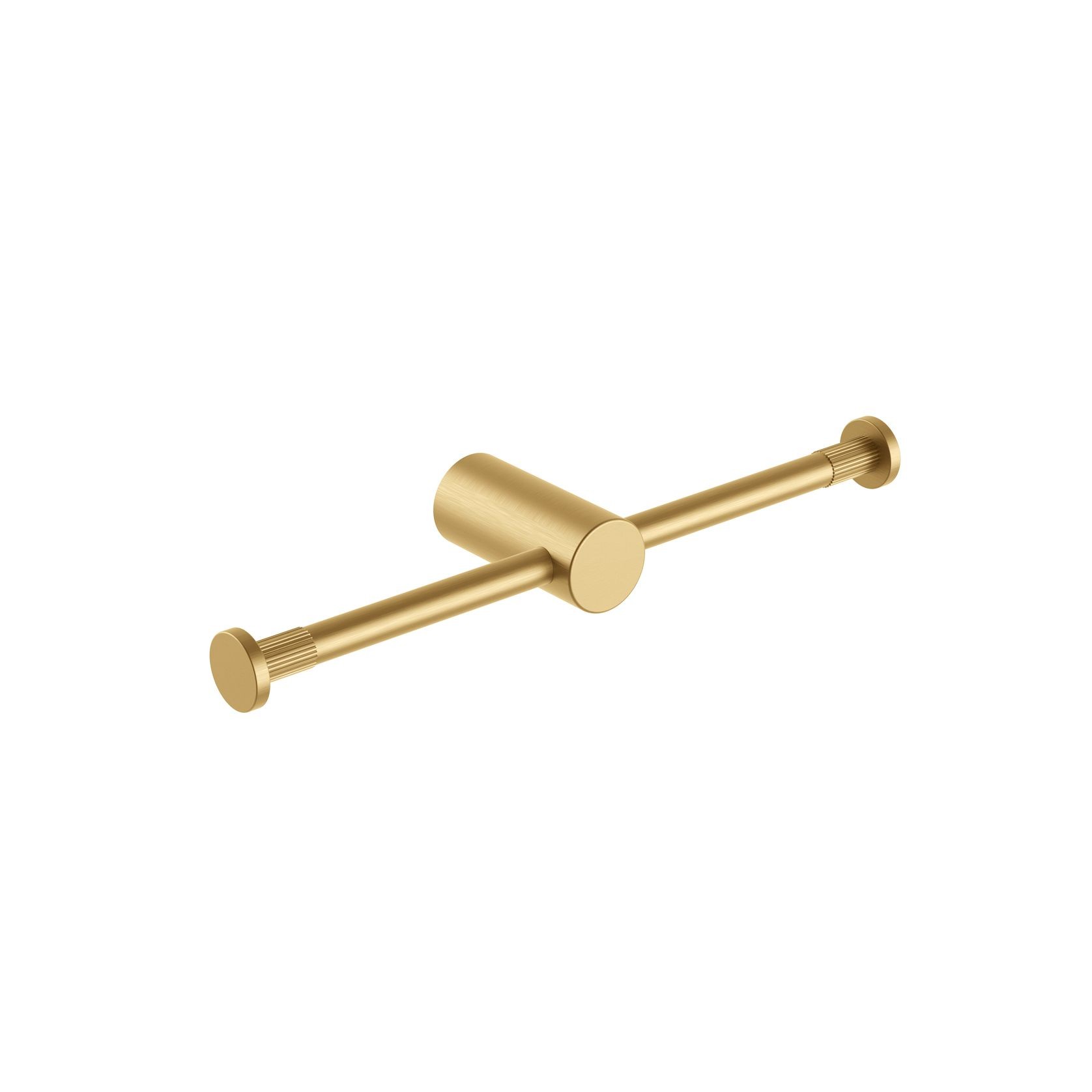 Caddence Double Toilet Paper Holder Brushed Brass gallery detail image
