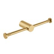 Caddence Double Toilet Paper Holder Brushed Brass gallery detail image