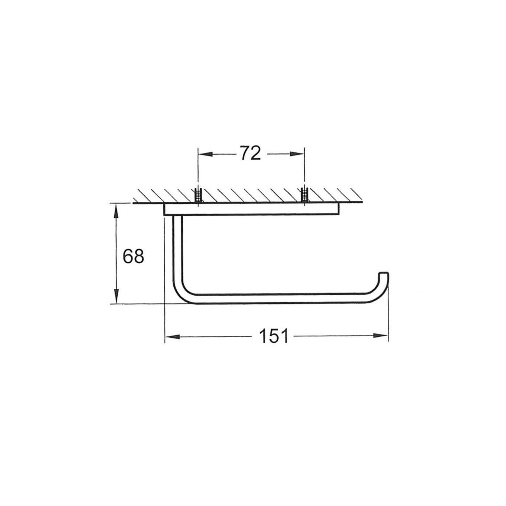 Cubic Toilet Roll Holder Satin Black gallery detail image