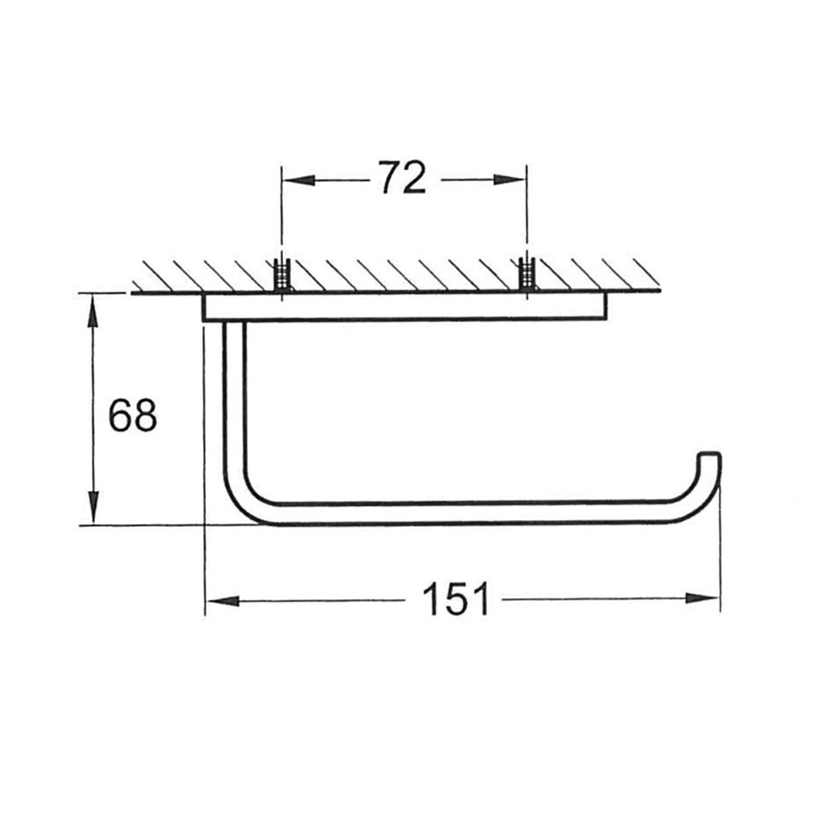 Cubic Toilet Roll Holder Satin Black gallery detail image