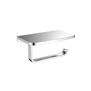 Cubic Toilet Roll Holder with Shelf Chrome gallery detail image