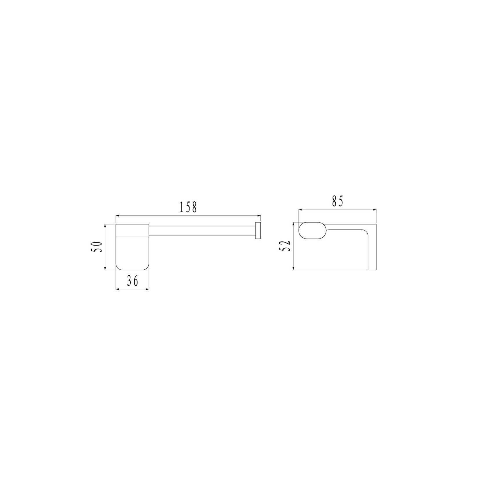 Abode Toilet Roll Holder Brushed Brass gallery detail image