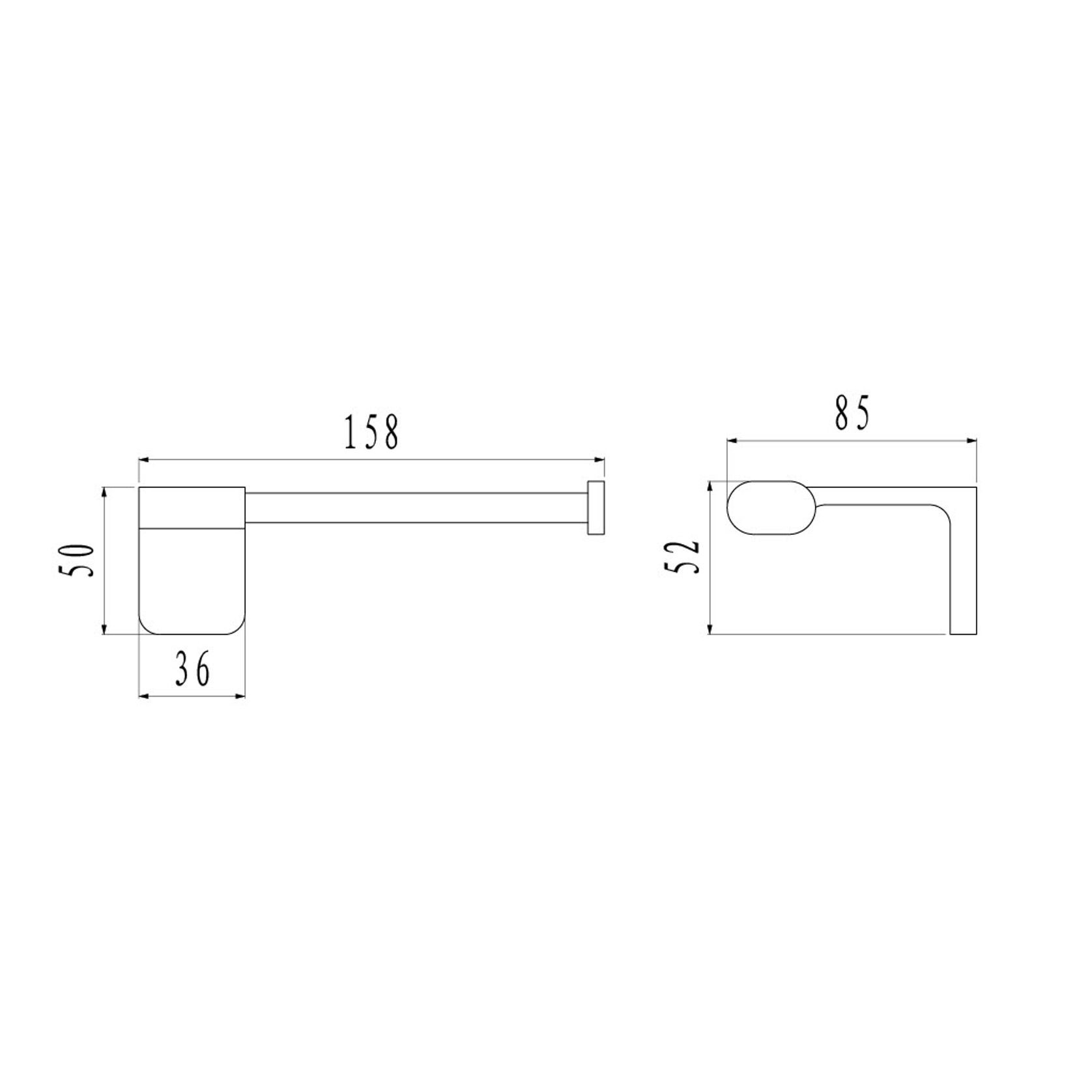 Abode Toilet Roll Holder Matte Black gallery detail image