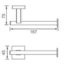 Butler Toiler Roll Holder Brushed Gold gallery detail image