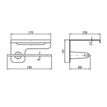 Veloce Toilet Paper Holder With Shelf gallery detail image