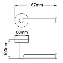 Lucid Pin Toilet Roll Holder Chrome gallery detail image