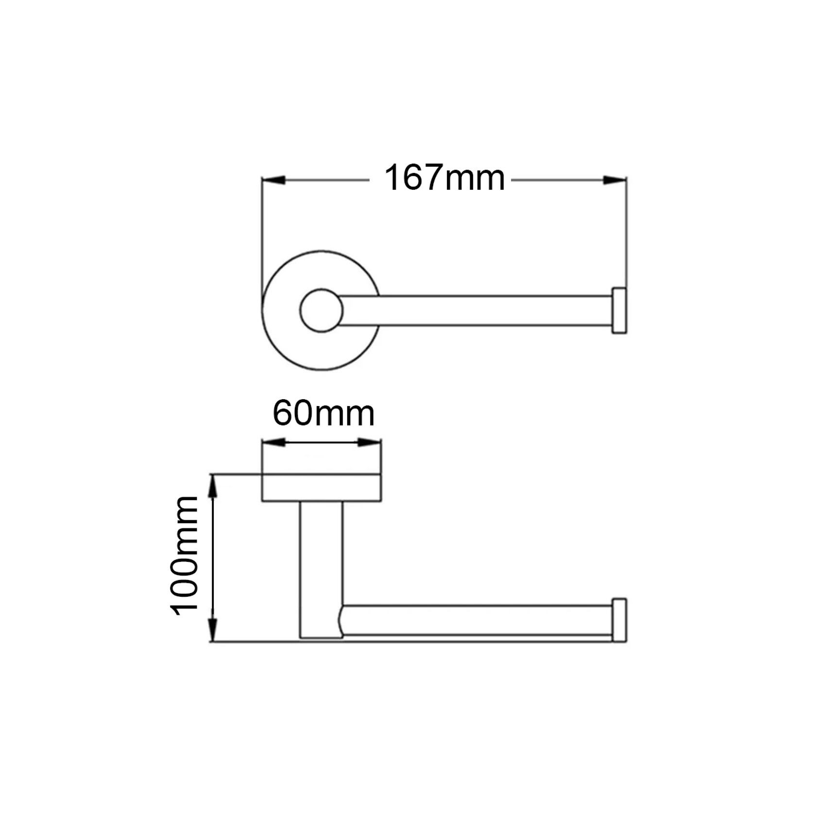 Lucid Pin Toilet Roll Holder Chrome gallery detail image