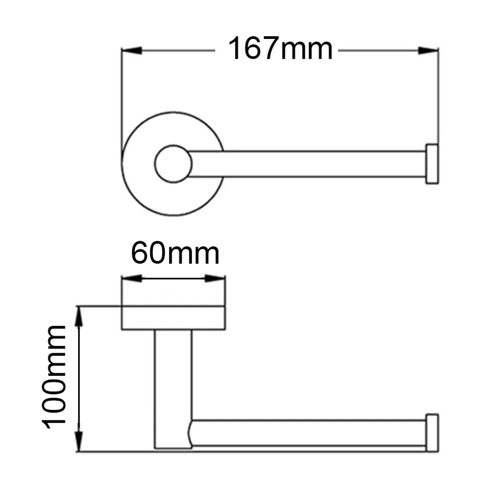 Lucid Pin Toilet Roll Holder Brushed Brass gallery detail image