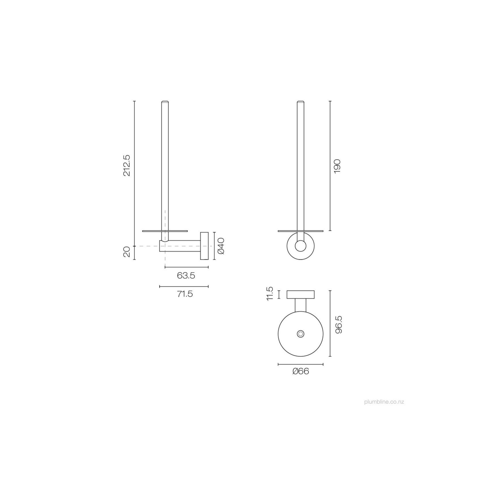 Buddy Vertical Paper Holder 190mm gallery detail image