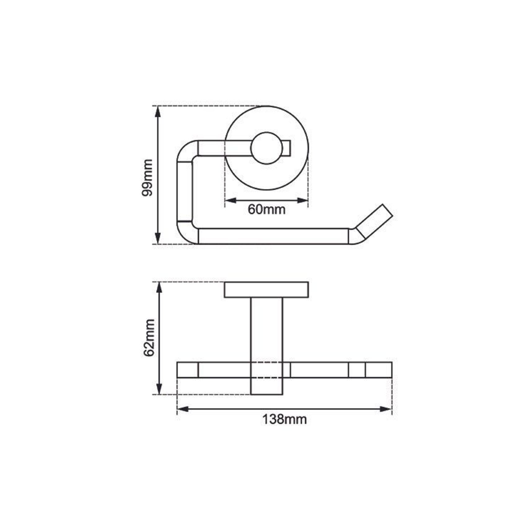 Lucid Pin Toilet Roll Ring Chrome gallery detail image