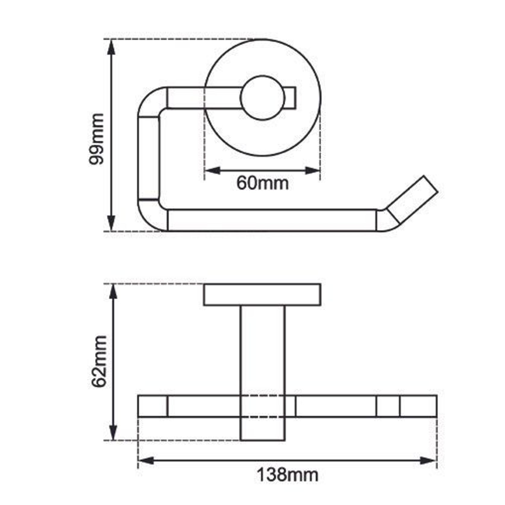 Lucid Pin Toilet Roll Ring Brushed Brass gallery detail image
