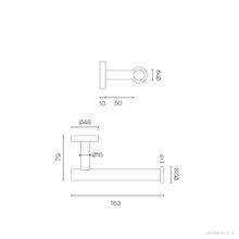 Tube Single Bar Toilet Roll Holder gallery detail image