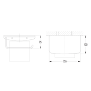 Cubic Toilet Roll Holder With Shelf gallery detail image