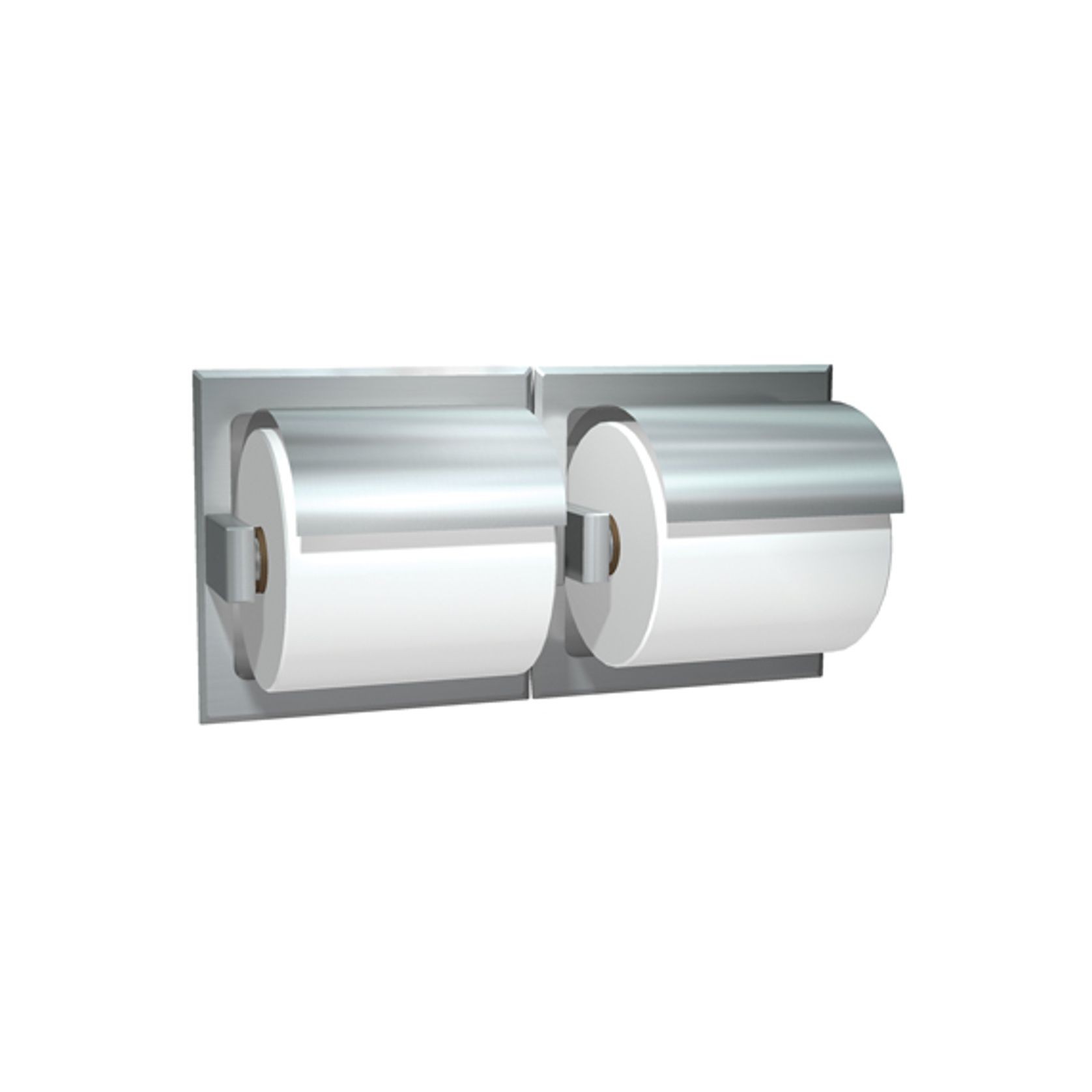 ASI Surface Mounted Double Toilet Roll Dispenser with Hood gallery detail image