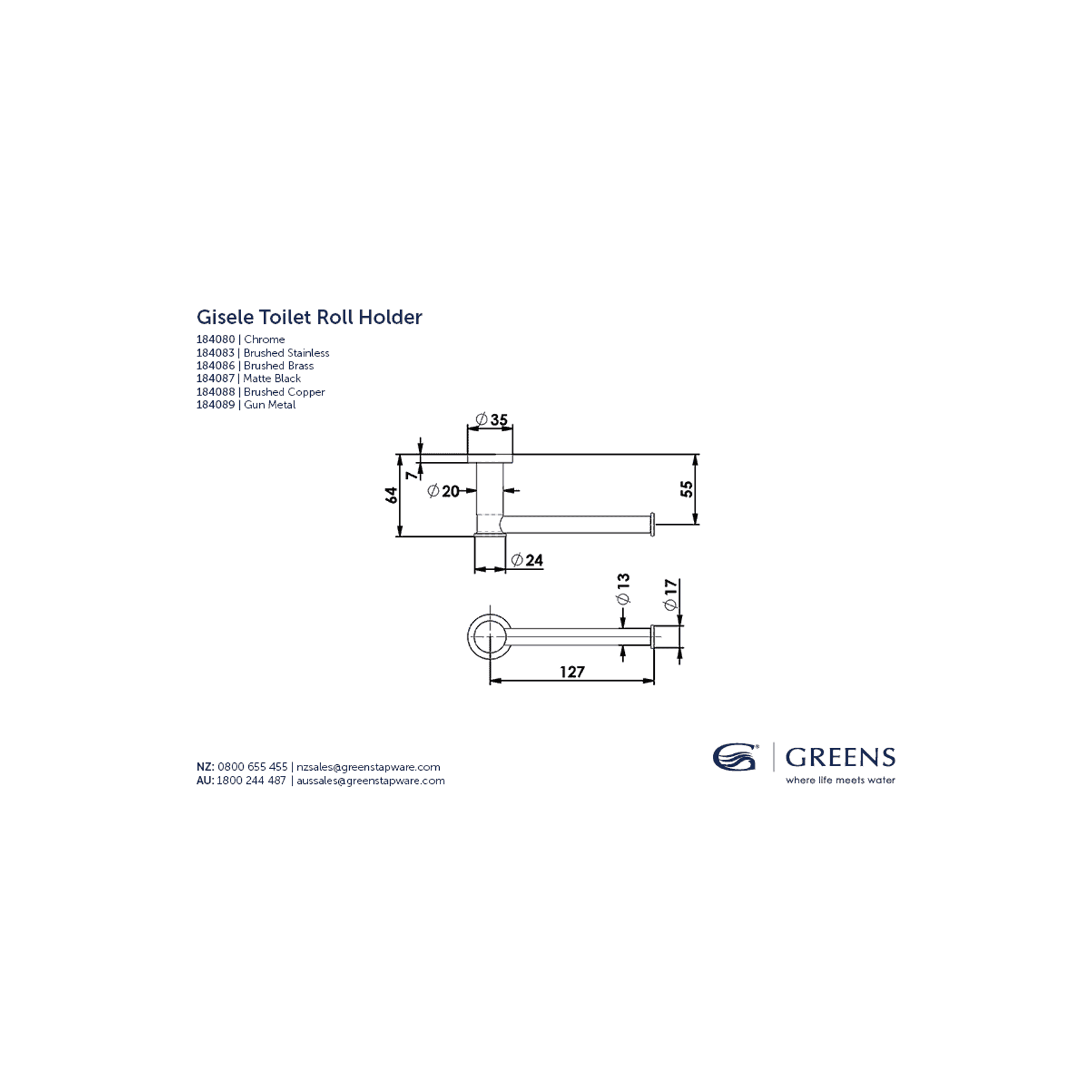 Gisele Toilet Roll Holder gallery detail image