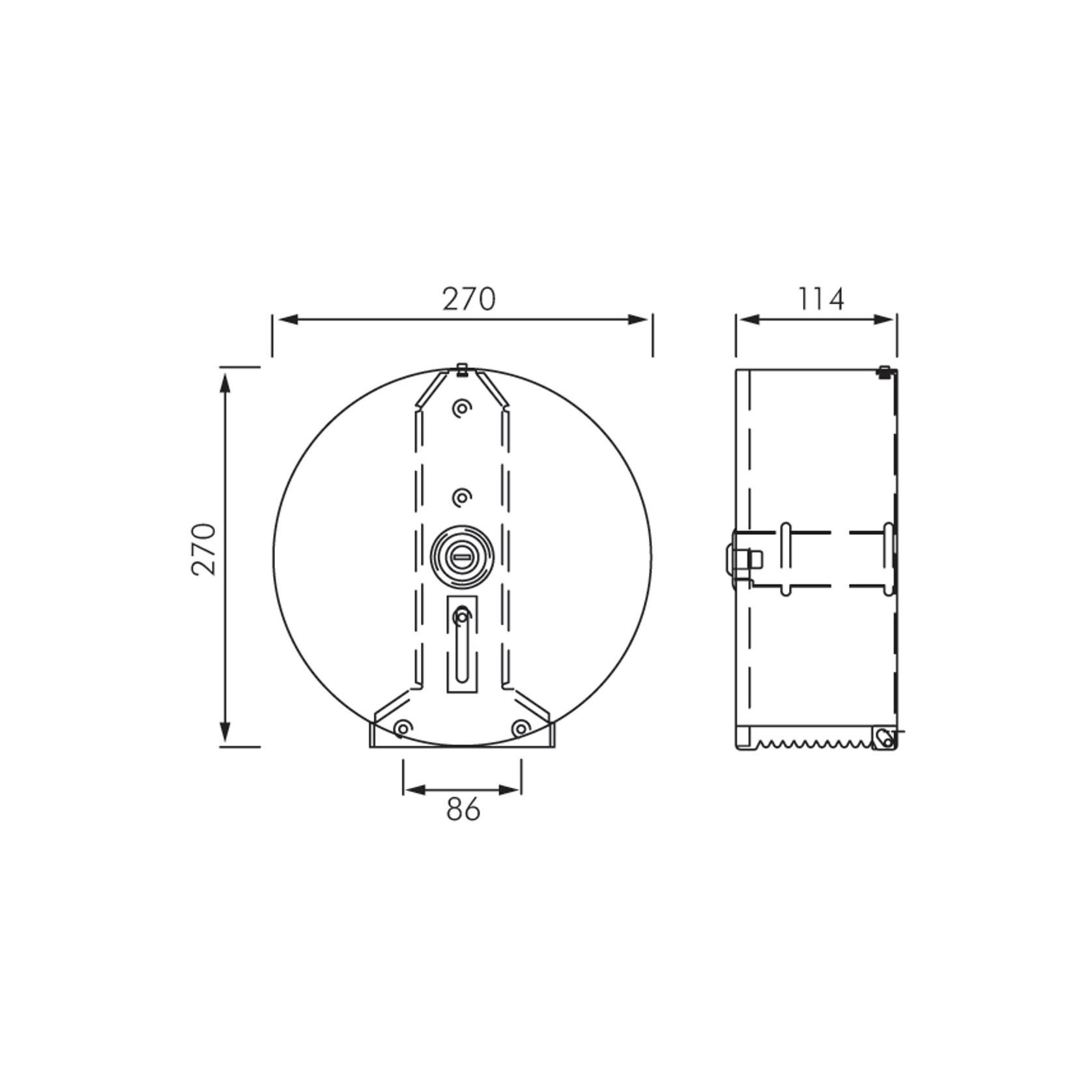 ASI Surface Mounted Jumbo Single Toilet Roll Dispenser gallery detail image