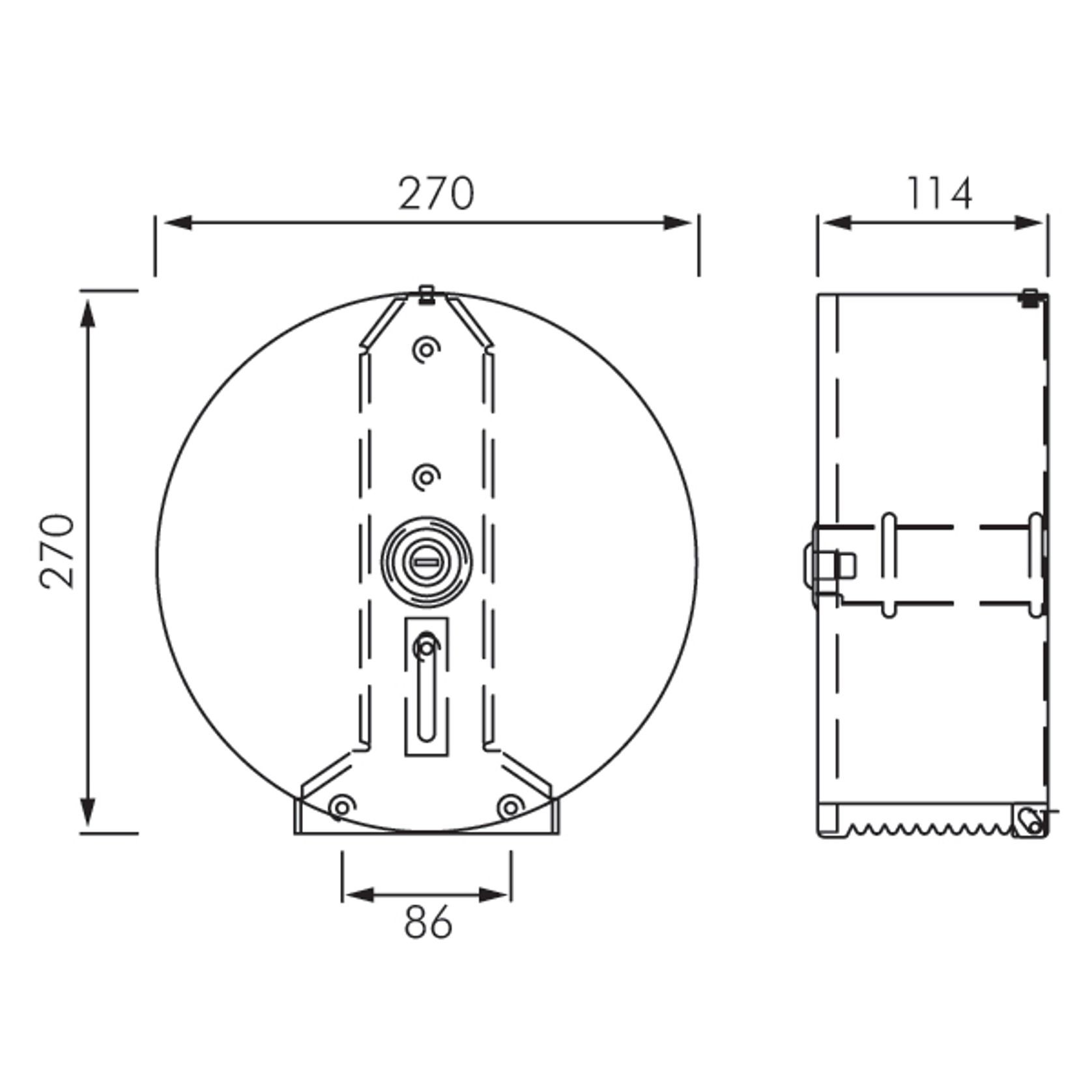 ASI Surface Mounted Jumbo Single Toilet Roll Dispenser gallery detail image