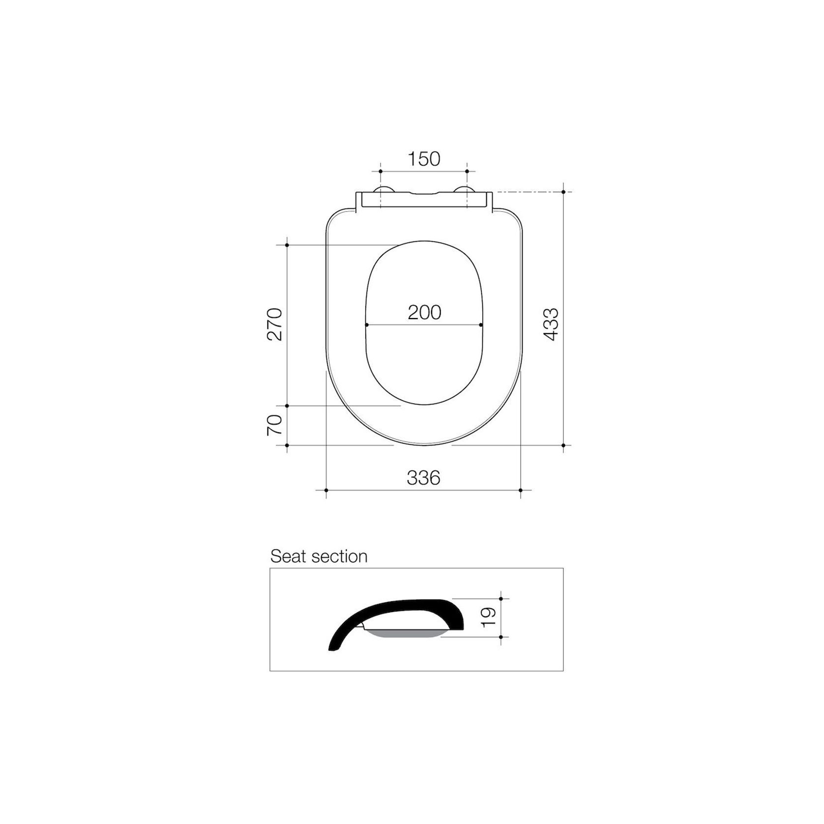 Urbane II Toilet Seat Quick Release Blind Fixing gallery detail image