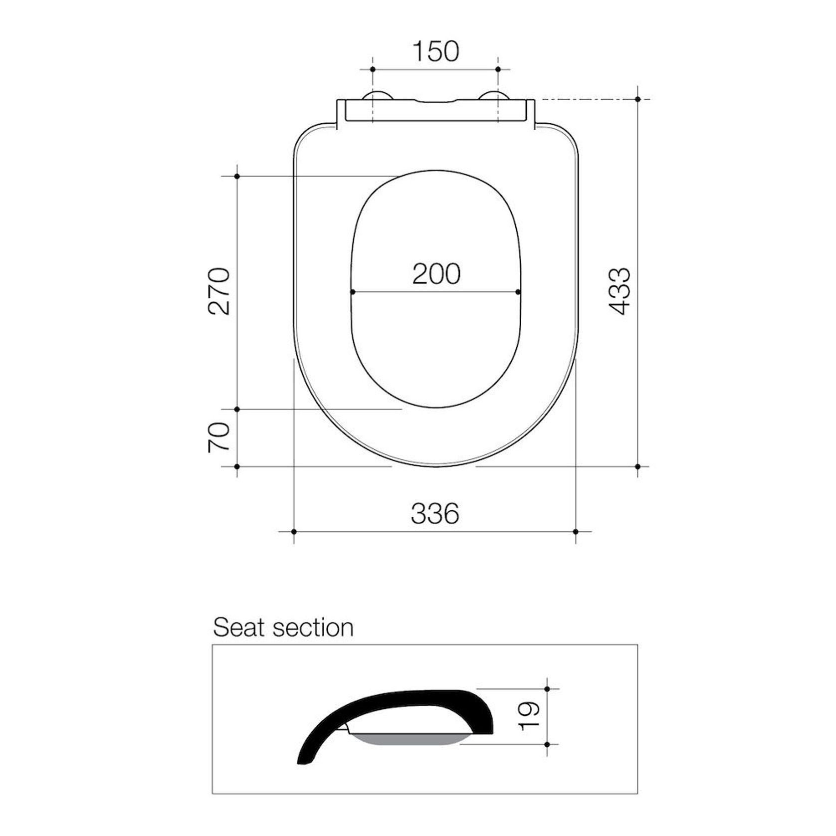 Urbane II Toilet Seat Quick Release Blind Fixing gallery detail image