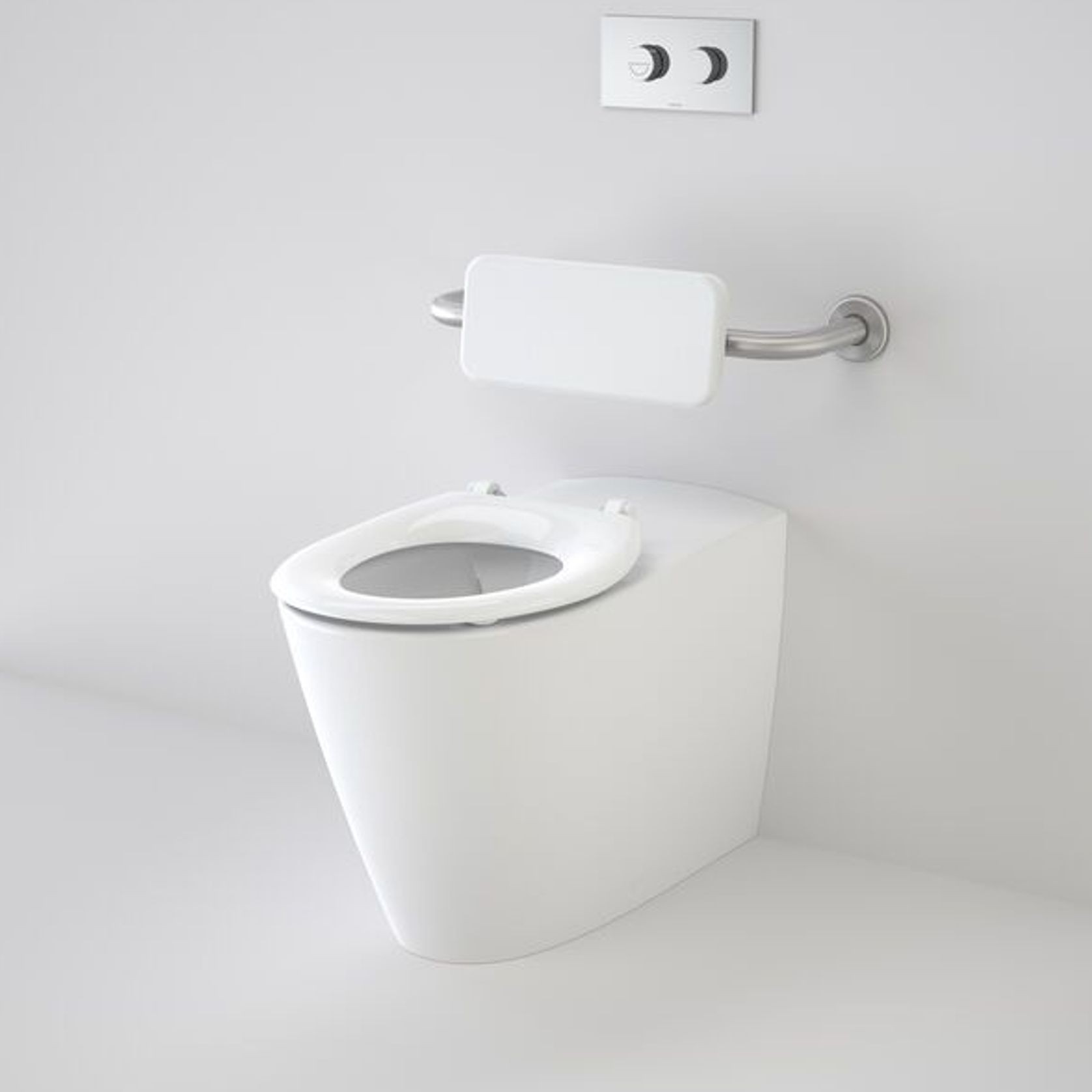 Care 705 Cleanflush Invisi Series II® Suite Carvelle Single Flap Seat White Backrest GermGard® gallery detail image