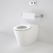 Care 705 Cleanflush Invisi Series II® Suite Carvelle Single Flap Seat White Backrest GermGard® gallery detail image