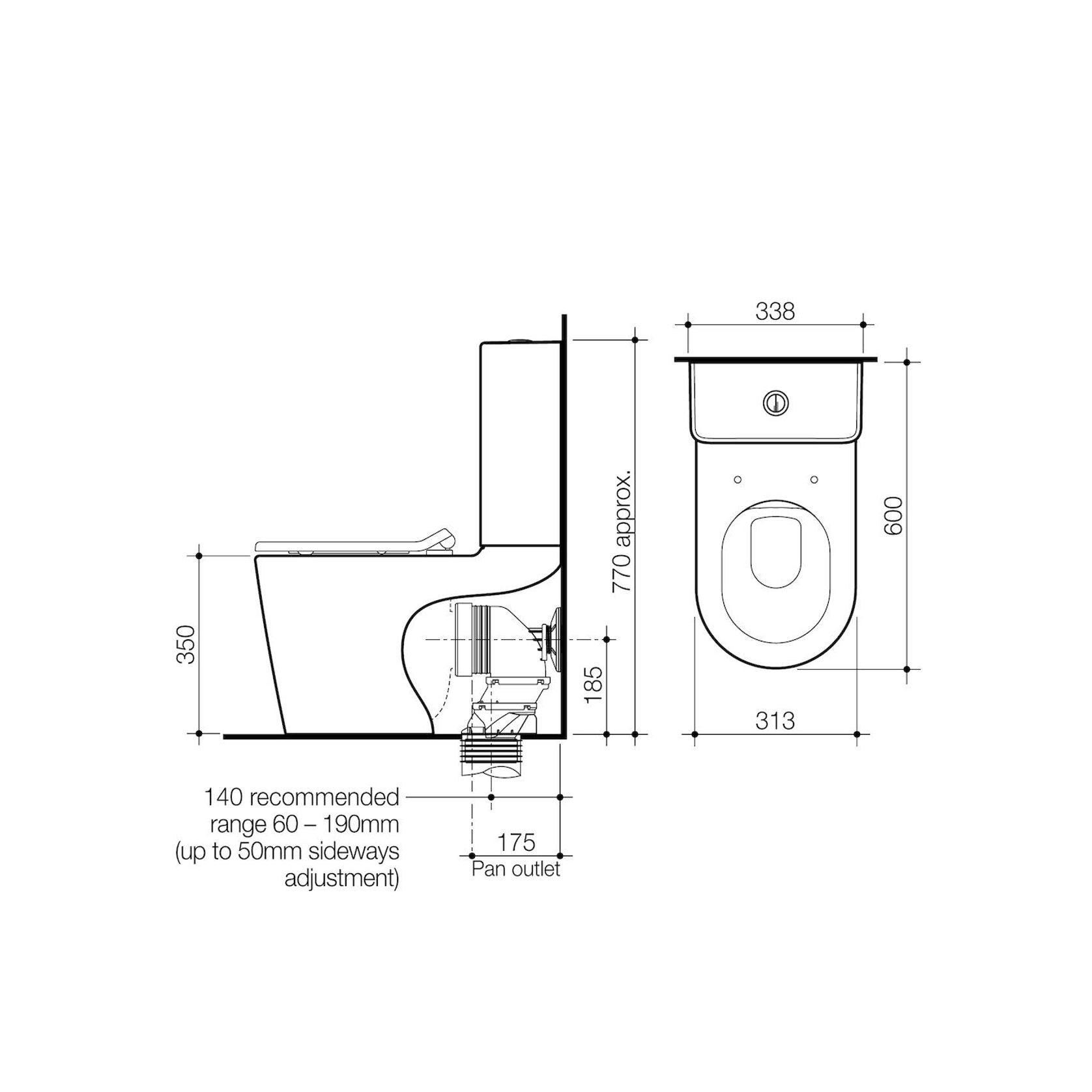 Liano Junior Cleanflush® Wall Faced Toilet Suite gallery detail image