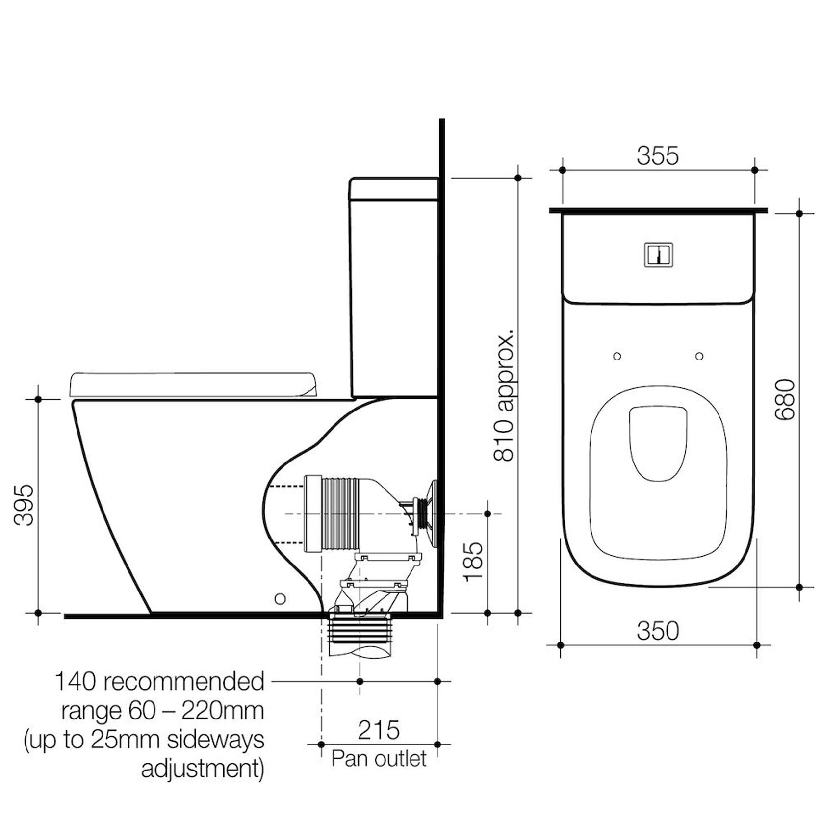 Cube Wall Faced Toilet Suite 824615W gallery detail image
