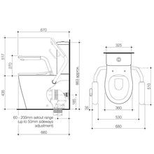 Care 660 Easy Height Cleanflush SF Nurse Call Toilet Suite gallery detail image