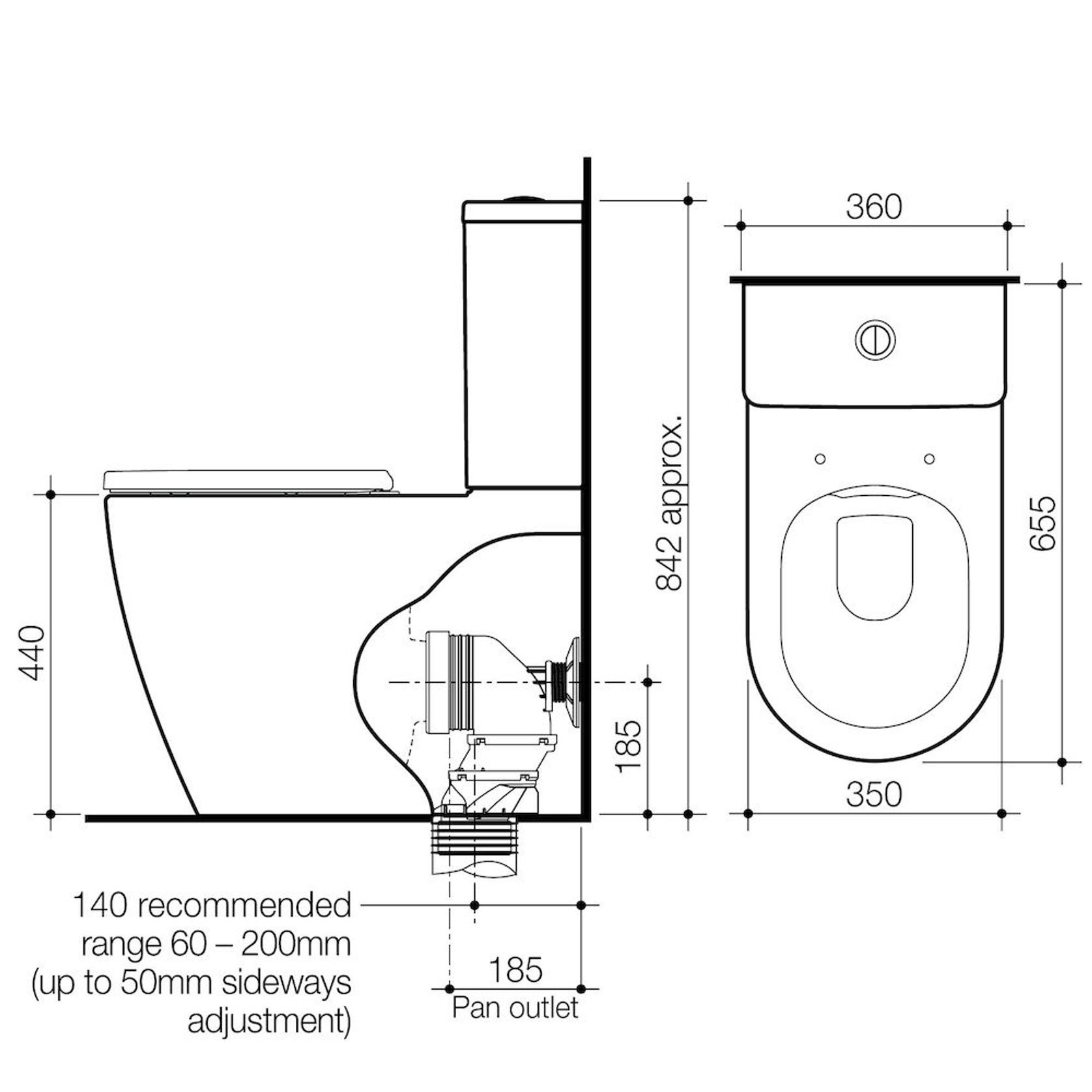 Urbane II Cleanflush® Wall Faced Toilet Suite gallery detail image