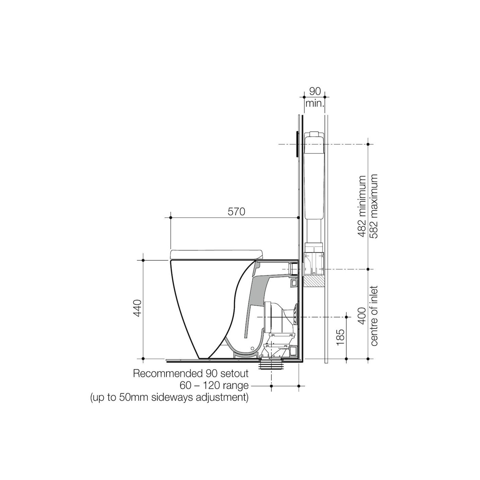 Urbane II CleanFlush® Invisi Series II® Wall Toilet gallery detail image