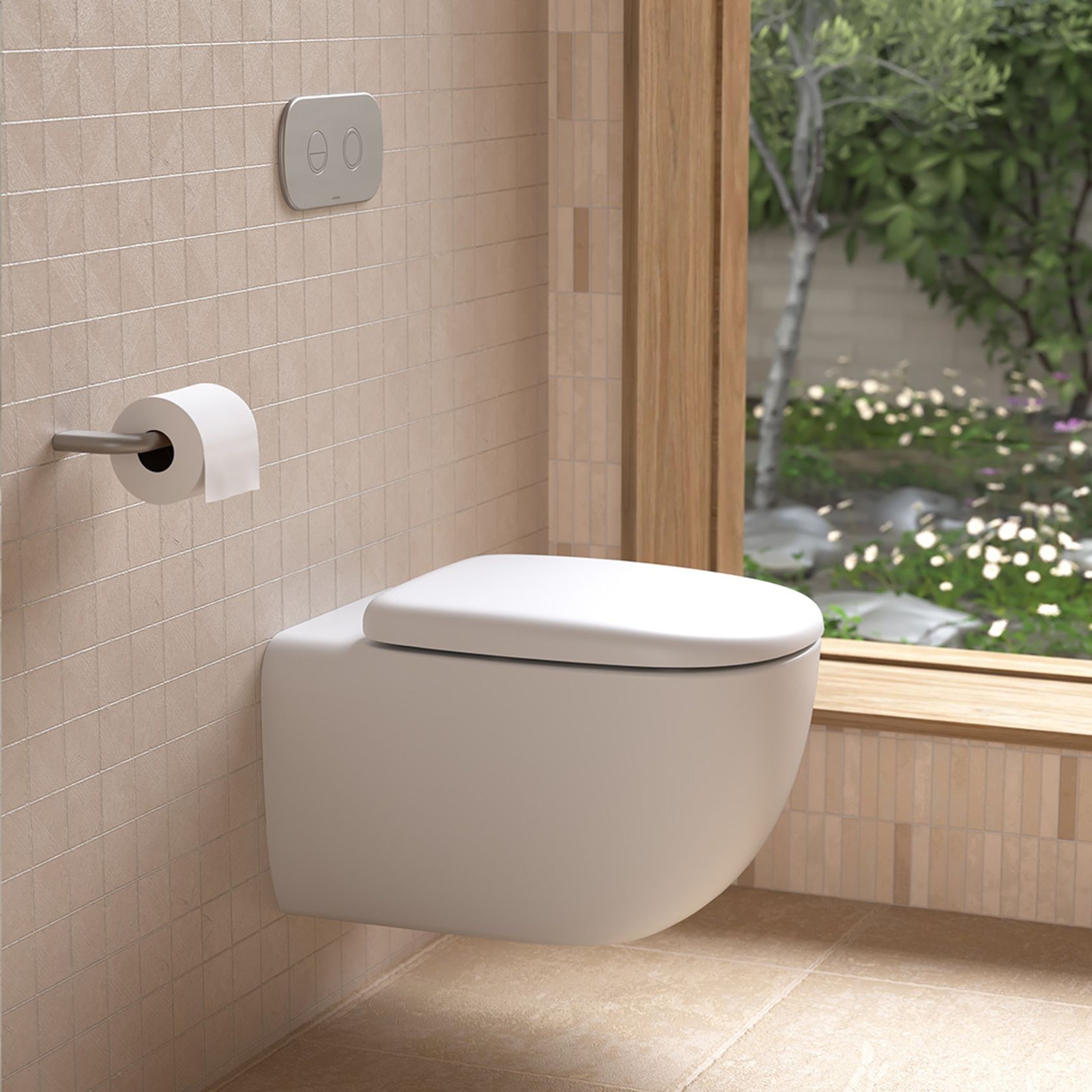 Contura II Cleanflush® Wall Hung Invisi Series II® Suite GermGard® SBW  | Matte White gallery detail image