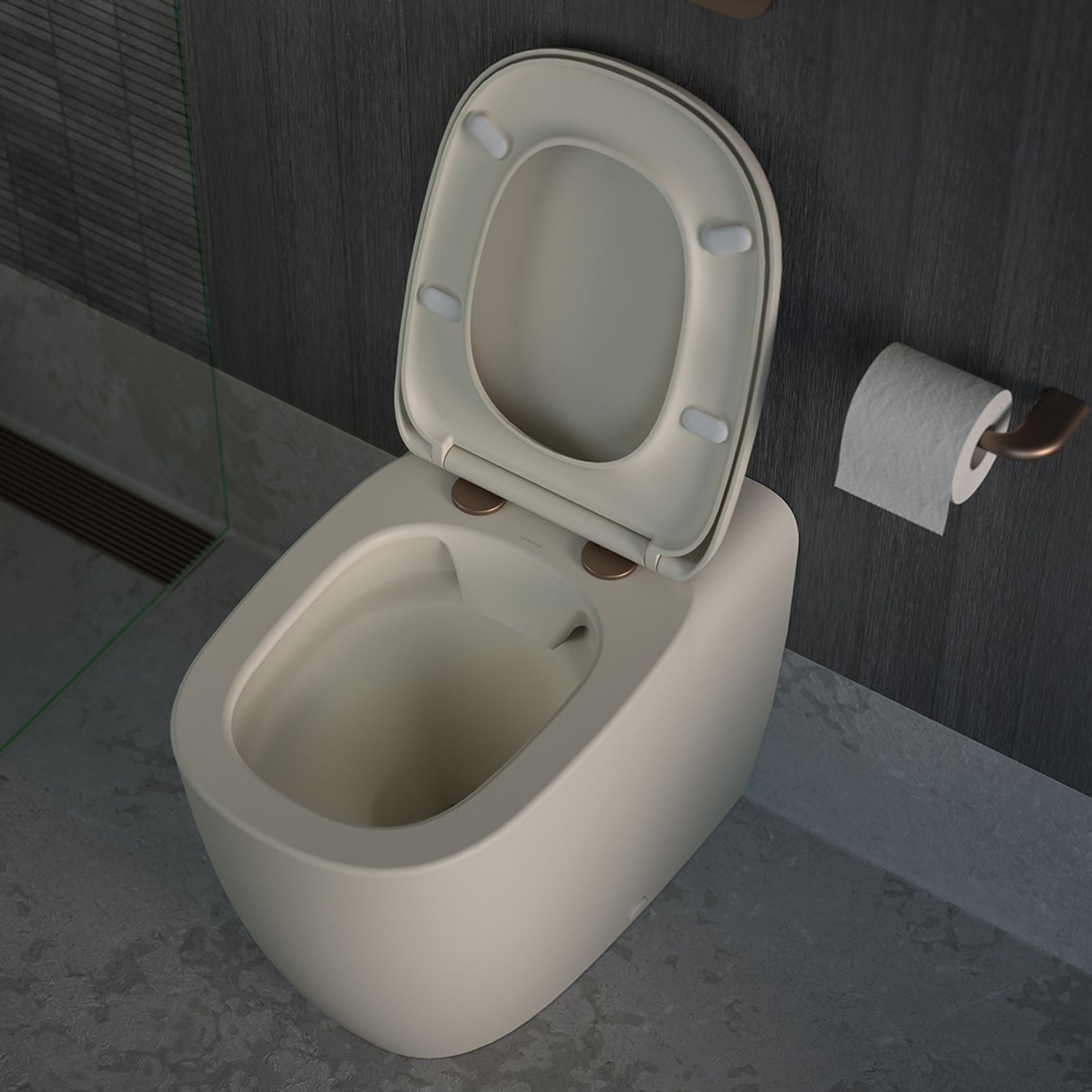 Contura II Cleanflush® Wall Faced Close Coupled BI Suite | Matte Clay gallery detail image