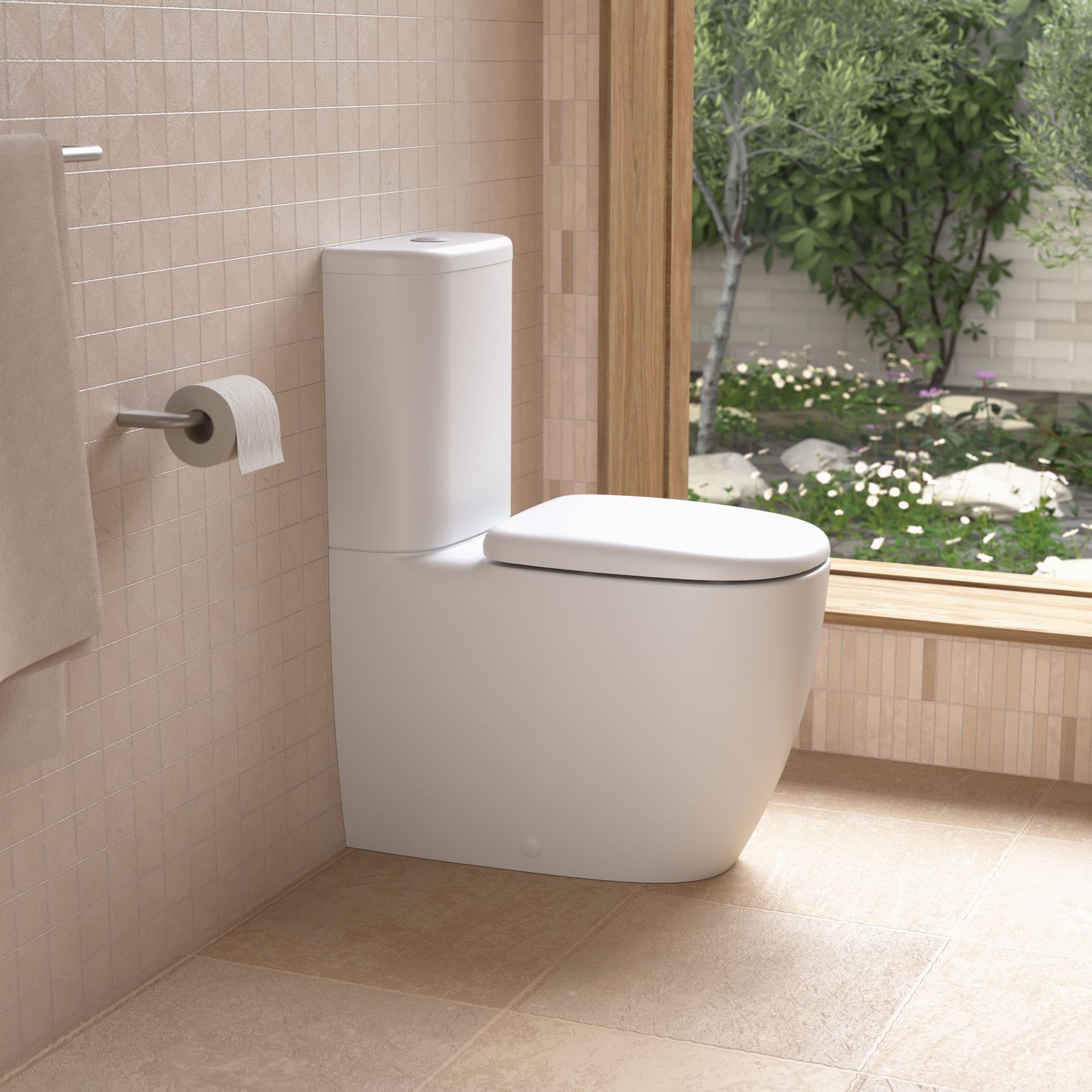 Contura II Cleanflush® Wall Faced Close Coupled BI Suite | Matte White gallery detail image